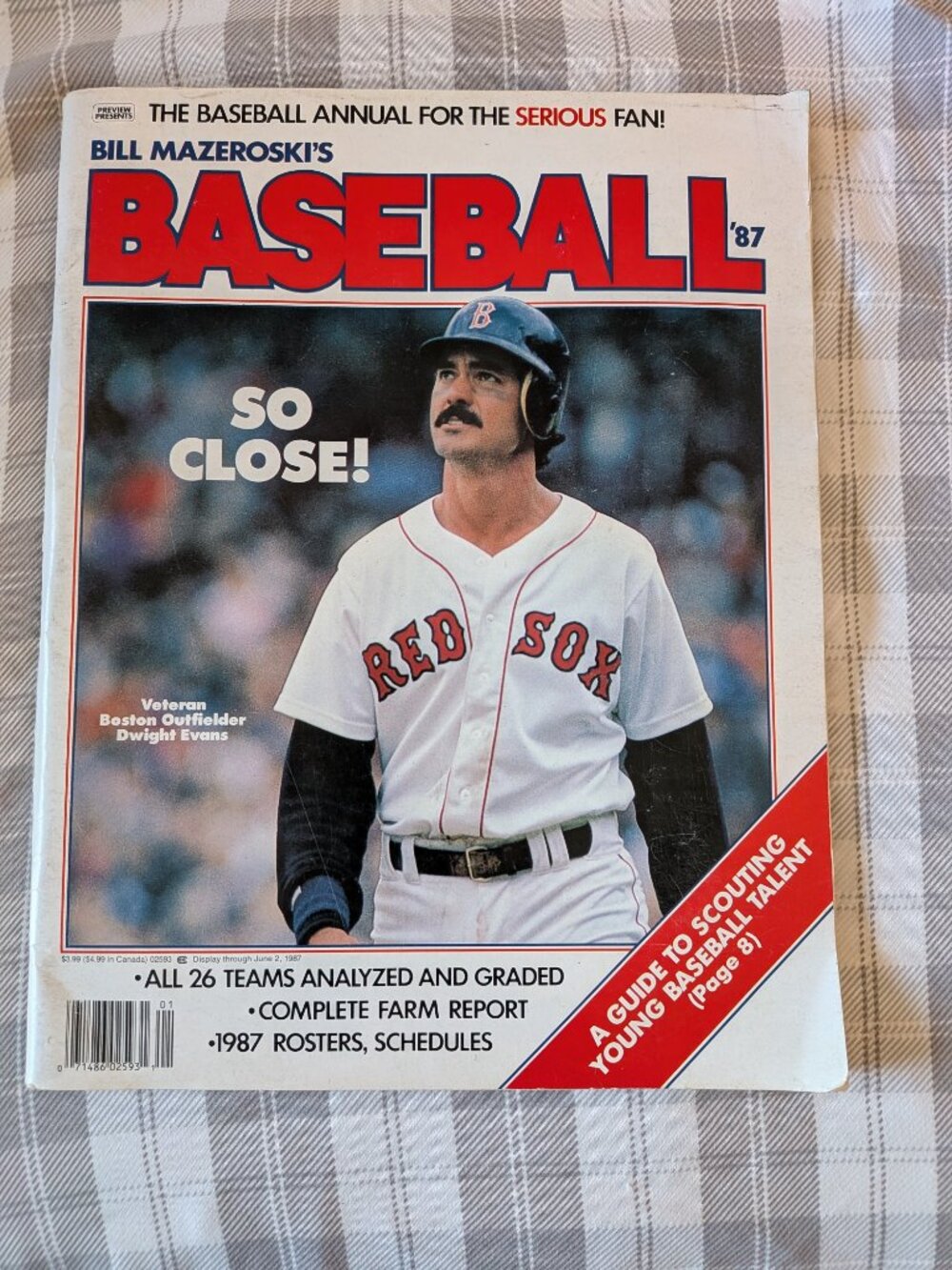 Vintage Bill Mazeroski’s Baseball ’87 Magazine - Dwight Evans Red Sox